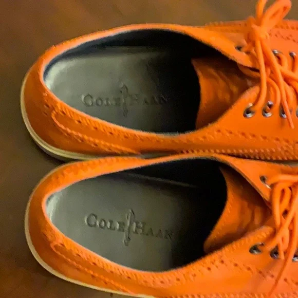 Cole Haan Orange Suede Oxfords - Picture 10 of 10